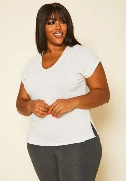 Plus Size Embroidered V-Neck Top -Asoph Sales Shop 2019974 003 2