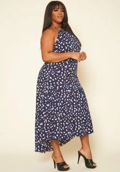 Plus Size Polka Dot Print Flare Maxi Dress -Asoph Sales Shop 2019977 001 2