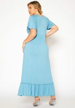 Plus Size Twist Hem Flare Maxi Dress -Asoph Sales Shop 2019983 002 3