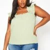 Plus Size Short Sleeve Linen Top