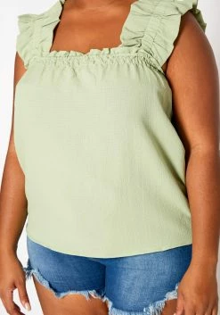 Plus Size Short Sleeve Linen Top -Asoph Sales Shop 2019986 005 4