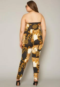 Plus Size Brocade Print Tube Jumpsuit -Asoph Sales Shop 2020000 001 3