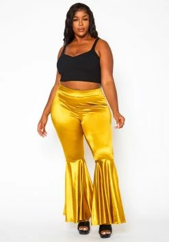 Plus Size High Waist Bell Flare Pants -Asoph Sales Shop 2020019 003 1