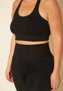 Plus Size Ribbed Racerback Tank Top & Leggings Set -Asoph Sales Shop 2020106 001 4