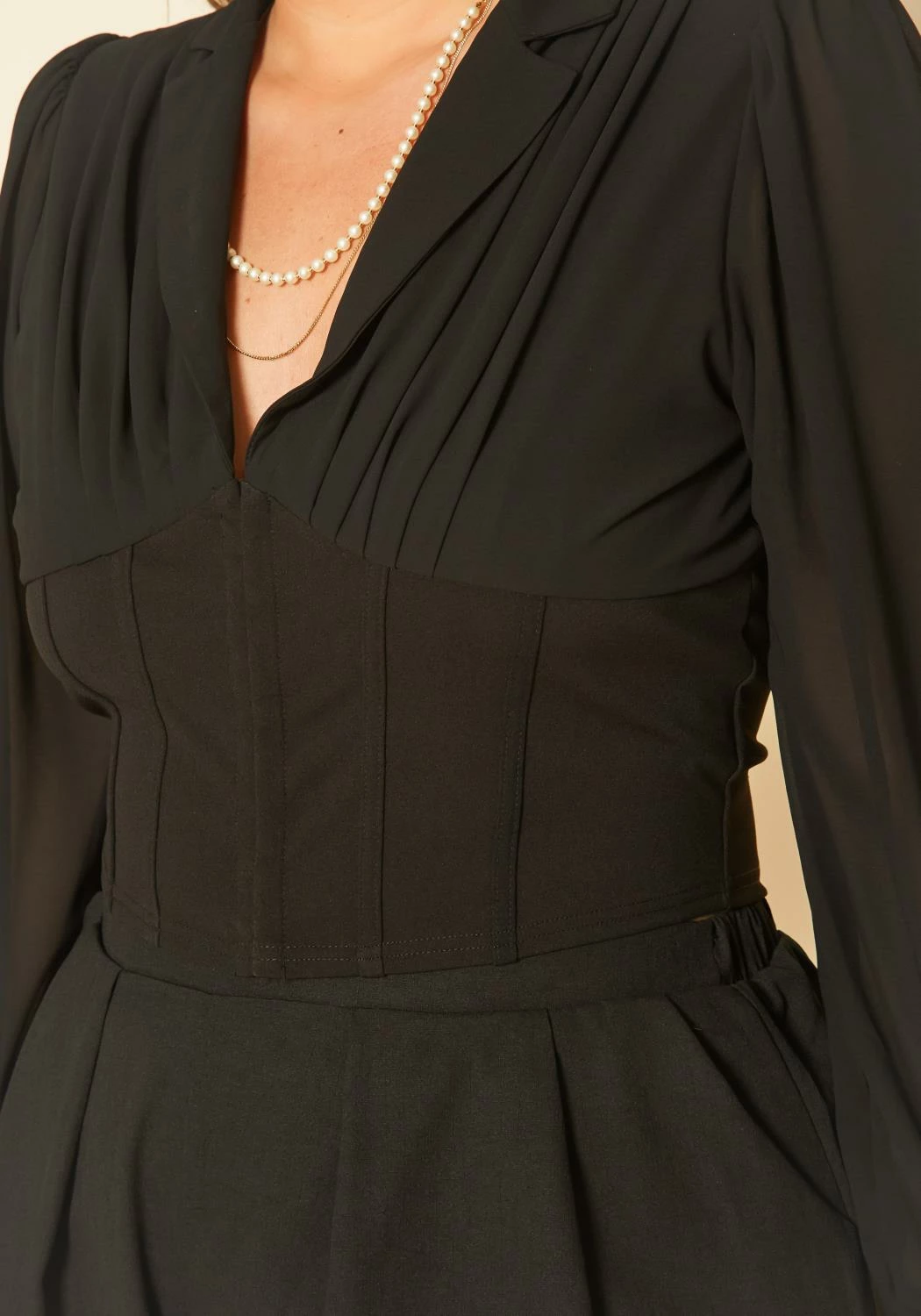 Plus Size Corset Hem Long Sleeve Top 5 Plus Size Corset Hem Long Sleeve Top - Image 5