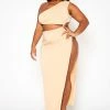Plus Size High Slit Hem Maxi Dress