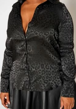 Plus Size Leopard Print Bralette & Slip Robe Set -Asoph Sales Shop 2020146 001 1