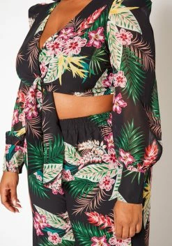 Plus Size Tropical Print Two Piece Set -Asoph Sales Shop 2020148 001 4