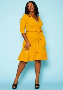 Plus Size V Neck Flare Mini Dress -Asoph Sales Shop 2020159 007 2