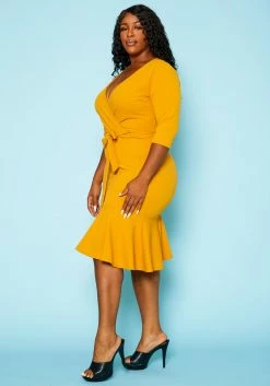 Plus Size V Neck Flare Mini Dress -Asoph Sales Shop 2020159 007 3