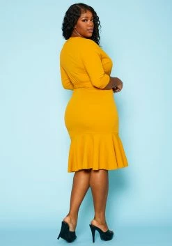 Plus Size V Neck Flare Mini Dress -Asoph Sales Shop 2020159 007 4