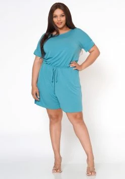 Plus Size Basic Lounge Romper -Asoph Sales Shop 2020178 103 1