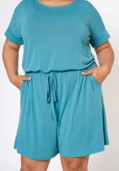Plus Size Basic Lounge Romper -Asoph Sales Shop 2020178 103 5