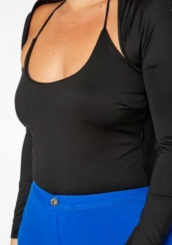 Plus Size Bolero Long Sleeve Shrug Bodysuit Set -Asoph Sales Shop 2020197 001 4