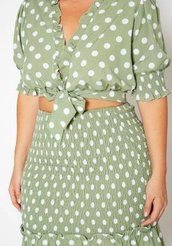Plus Size Polka Dot Print Crop Top & Mini Skirt Set -Asoph Sales Shop 2020210 001 4