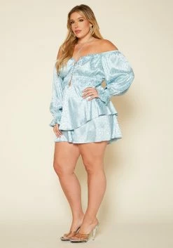 Plus Size Leopard Print Satin Romper -Asoph Sales Shop 2020211 001 2
