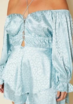 Plus Size Leopard Print Satin Romper -Asoph Sales Shop 2020211 001 3