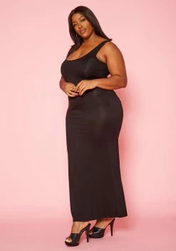 Plus Size Basic Bodycon Tank Maxi Dress -Asoph Sales Shop 2020218 001 3