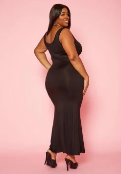 Plus Size Basic Bodycon Tank Maxi Dress -Asoph Sales Shop 2020218 001 4