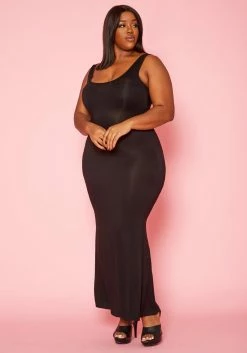 Plus Size Basic Bodycon Tank Maxi Dress -Asoph Sales Shop 2020218 001 6