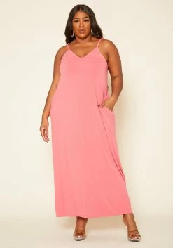 Asoph Plus Size Everyday Basic Cami Maxi Dress