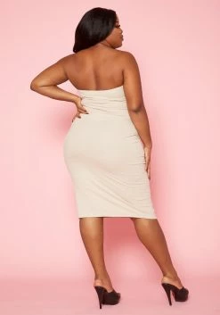 Plus Size Rib Knit Tube Midi Dress & Duster Cardigan Set -Asoph Sales Shop 2020289 004 5