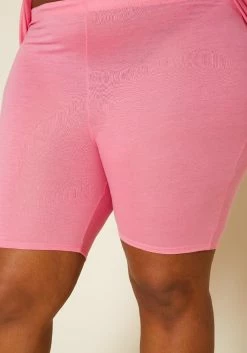 Plus Size Neon Basic Tee Shirt & Biker Shorts Set -Asoph Sales Shop 2020291 002 6