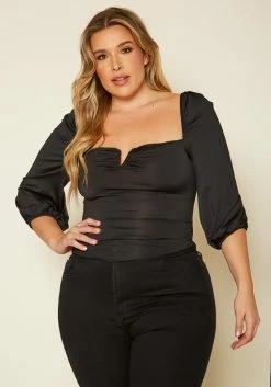 Plus Size Square Neck Top