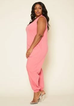 Plus Size V-Neck Harem Jumpsuit -Asoph Sales Shop 2020320 003 3