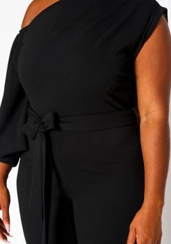 Plus Size One Sleeve Asymmetrical One Shoulder Jumpsuit -Asoph Sales Shop 2020329 003 5