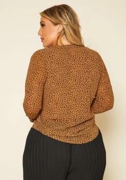 Plus Size Leopard Print Button Up Top -Asoph Sales Shop 2020331 001 4