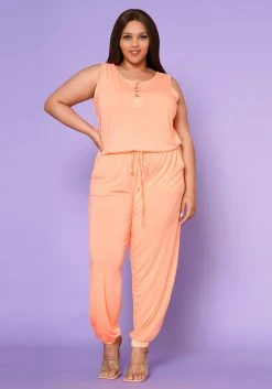 Plus Size Lounge Sleeveless Jumpsuit -Asoph Sales Shop 2020363 104 2