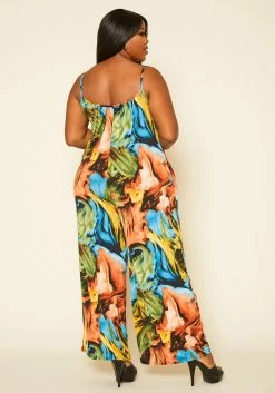 Plus Size Swirl Print Tank Jumpsuit -Asoph Sales Shop 2020367 001 4