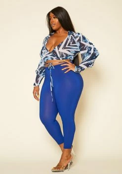 Plus Size Abstract Crop Top & Leggings Set -Asoph Sales Shop 2020397 001 4