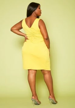 Plus Size Surplice Mini Dress 8 Plus Size Surplice Mini Dress -Asoph Sales Shop 2020405 001 4