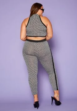 Plus Size Greek Key Print Halter Top & Pants Set -Asoph Sales Shop 2020418 001 4