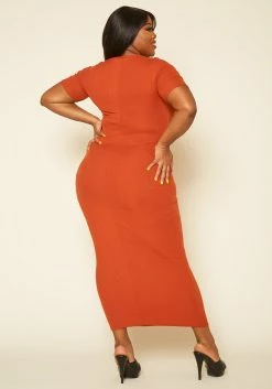 Plus Size Ribbed Two Piece Set Maxi Dress -Asoph Sales Shop 2020425 001 4