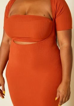 Plus Size Ribbed Two Piece Set Maxi Dress -Asoph Sales Shop 2020425 001 5