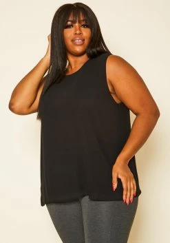 Pleione Plus Size Mesh Tank Top