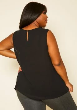 Pleione Plus Size Mesh Tank Top -Asoph Sales Shop 2020441 002 4