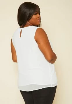 Pleione Plus Size Mesh Tank Top -Asoph Sales Shop 2020441 003 4