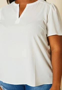 Pleione Plus Size High Low V-Neck Top -Asoph Sales Shop 2020443 002 5