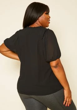 Pleione Plus Size Ruffled Flounce Top -Asoph Sales Shop 2020450 001 4