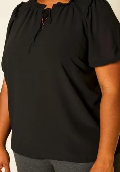 Pleione Plus Size Ruffled Flounce Top -Asoph Sales Shop 2020450 001 5