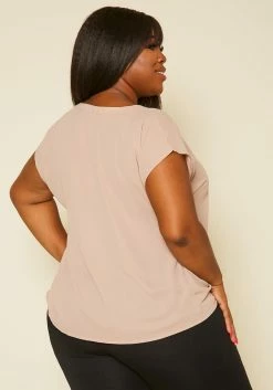 Pleione Plus Size Side Twist Basic Top 8 Pleione Plus Size Side Twist Basic Top -Asoph Sales Shop 2020453 005 4