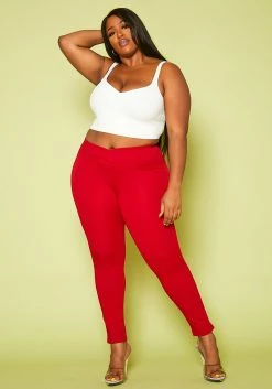 Plus Size V Front Leggings