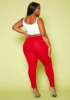 Plus Size V Front Leggings -Asoph Sales Shop 2020456 003 4