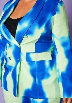 Plus Size Tie Dye Blazer & Pants Set -Asoph Sales Shop 2020457 002 6