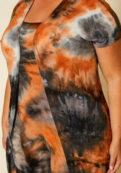 Plus Size Tie Dye Jumpsuit & Cardigan Set -Asoph Sales Shop 2020460 001 4