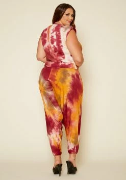 Plus Size Tie Dye Tank Top & Harem Pants Set -Asoph Sales Shop 2020463 002 4